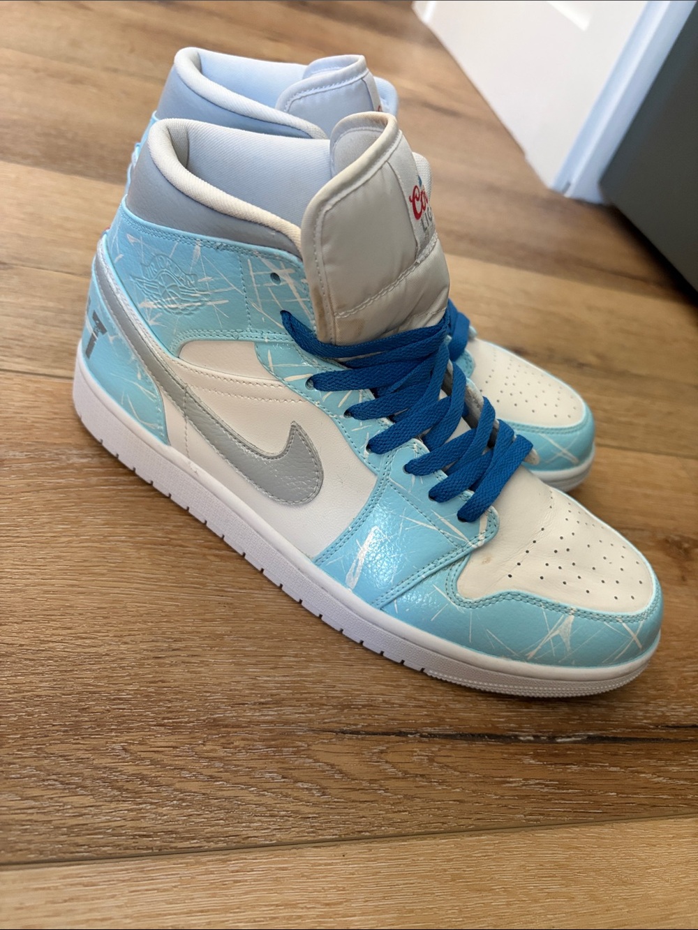 Nike Men's Coors Light Limited Edition High-Top Sneakers in Light Blue